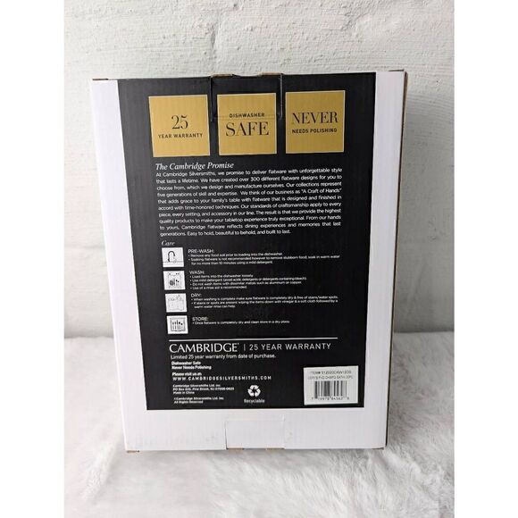 Cambridge Silversmith Champagne Plated 20 Piece Stainless steel Flatware Set New - Picture 3 of 6